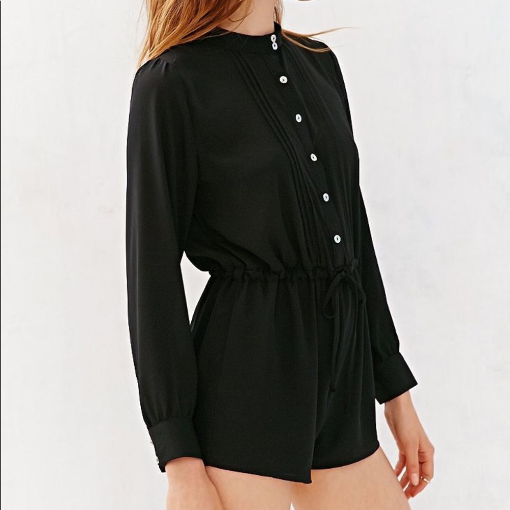 [Urban Outfitters] Black Button Up Romper